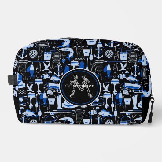 Monogram Gone Vist blauw Toilettasje (Voorkant)