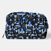 Monogram Gone Vist blauw Toilettasje (Achterkant)