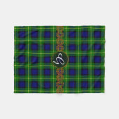 Monogram Gordon Tartan Fleece Deken (Voorkant (Horizontaal))