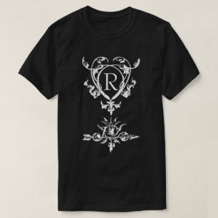 Monogram Gothic Heart en Arrow Motif T-Shirt