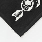 Monogram Gothic Heart en Arrow Pattern Fleece Deken (Hoek)