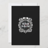 Monogram Gotische Ruïnes Rozen Bloemen Bruiloft Kaart (Achterkant)