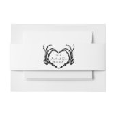 Monogram Gotische Schedel Hart Hand Huwelijk Uitnodigingen Wikkel (Voorkant Voorbeeld)