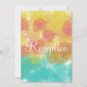 Monogram Gouache Waterverf Roze Blauw Geel Kaart (Voorkant)