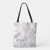 Monogram Goud Classy Marmeren ontwerp Tote Bag (Achterkant)