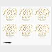 Monogram Goud Confetti bruiloft gunst Labels (Vel)