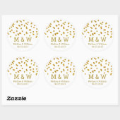 Monogram Goud Confetti bruiloft gunst Labels (Vel)