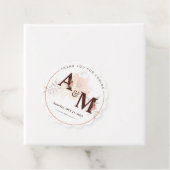 Monogram Goud Elegant Bruiloft Bedankjes Labels (In situ)