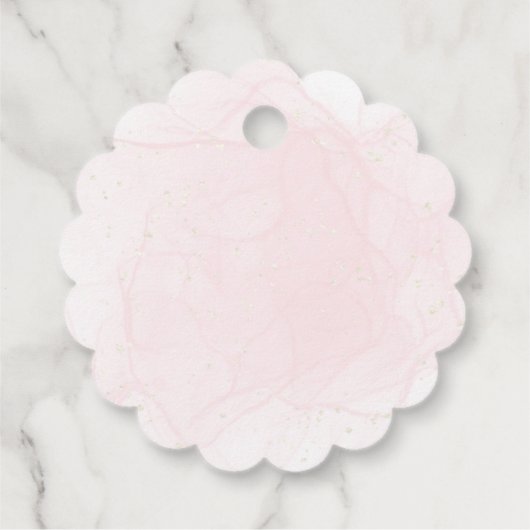 Monogram Goud Elegant Bruiloft Bedankjes Labels (Achterkant)