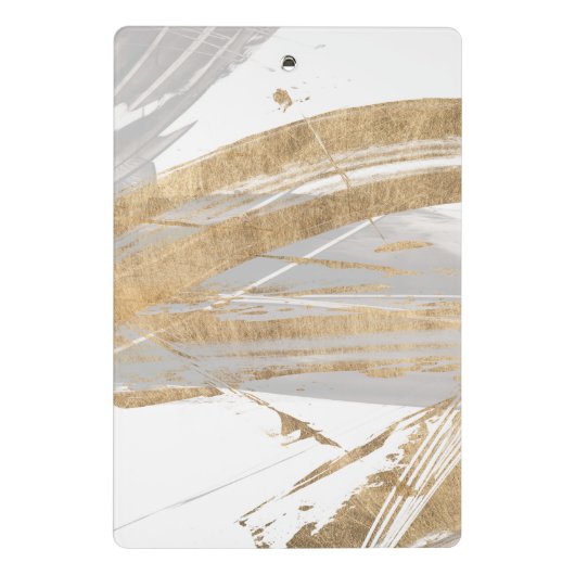 Monogram | Goud en grijs Mini Klembord (Achterkant)