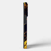 Monogram goud en zwart hoesje iphone 13 pro max (Achterkant / Rechts)