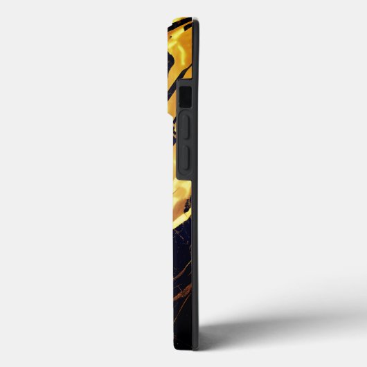 Monogram goud en zwart hoesje iphone 13 pro max (Achterkant / Links)