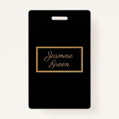 Monogram goud en zwart Lijst Badge (Voorkant)