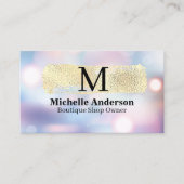 Monogram | Goud geborsteld | Boke Visitekaartje (Voorkant)