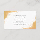 Monogram Goud Geel Glitter Glam Trendy Vrouwen Visitekaartje (Achterkant)