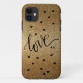 Monogram goud met liefde Case-Mate iPhone case (Achterkant)