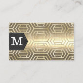 Monogram | Goud metaal | Goudolie — Geometrisch Visitekaartje (Voorkant)