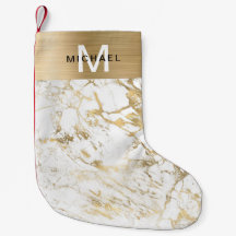 Monogram Goud Metaalachtig Wit Marmer