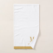 Monogram goud op wit bad handdoek (Handdoek)