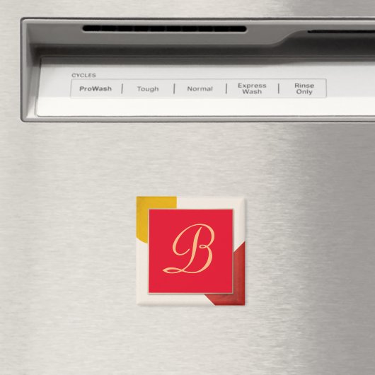 Monogram goud script B Magneet (Insitu (Vaatwasser))