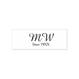 Monogram goud sinds 19XX jaar havermout huwelijks Zelfinktende Stempel