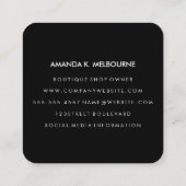 Monogram / Goud verlicht Vierkante Visitekaartje (Achterkant)