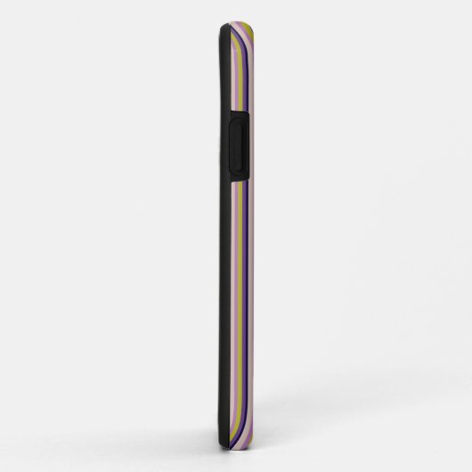 Monogram goud, Violet, Paarse en roze strepen Case-Mate iPhone Case (Achterkant/rechts)