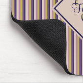 Monogram goud, Violet, Paarse en roze strepen Muismat (Hoek)