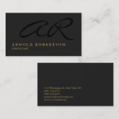 Monogram Goud Visitekaartje (Voorkant / Achterkant)