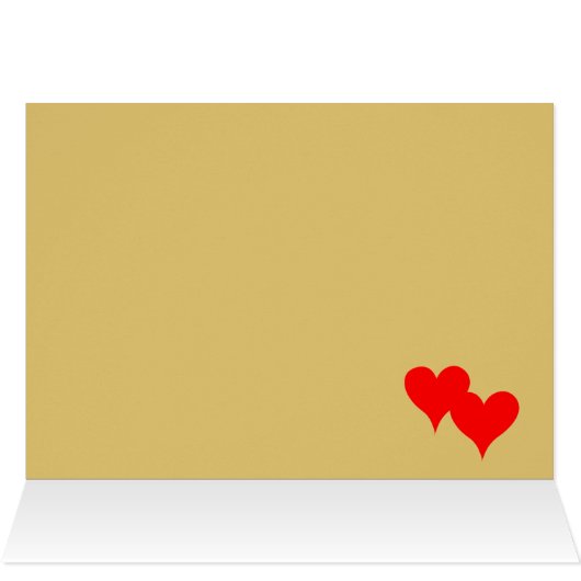 Monogram Goud Wit Bruiloft Dank u Harten (Binnen Horizontaal (Boven))