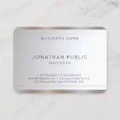 Monogram Goud Zilver Elegante Sjabloon Modern Visitekaartje (Achterkant)