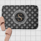 Monogram Goud Zwart Diamanten Getuft Elegant Luxe Badmat