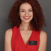 Monogram Goud Zwart Elegant Classic Minimaal Naamplaatje