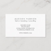 Monogram | Goud Zwart Lux Achtergrond Visitekaartje (Achterkant)