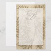 Monogram | Goudbloei I Briefpapier (Voorkant / Achterkant)