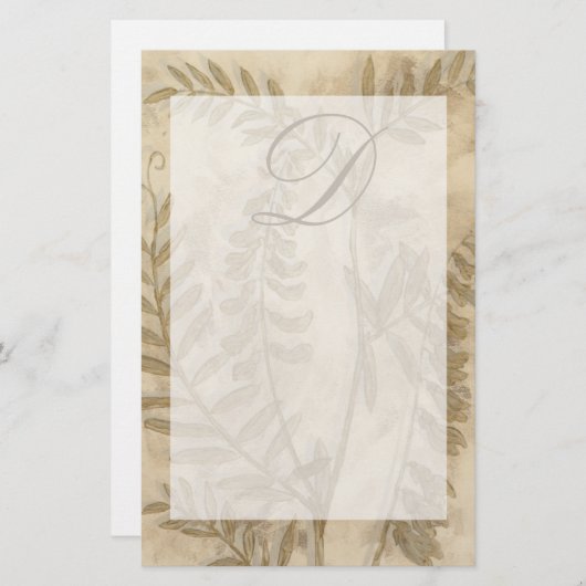 Monogram | Goudbloei I Briefpapier (Voorkant / Achterkant)