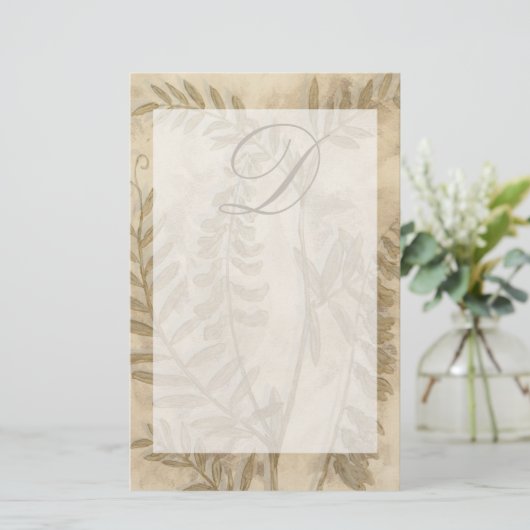 Monogram | Goudbloei I Briefpapier (Staand voorkant)