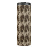 Monogram goudbloem en bloeiende Goud Thermosbeker (Achterkant)