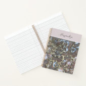 Monogram goudblush roze witte bloemige kalligrafie notitieboek (Binnen)