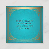 Monogram | Gouddecoratieve grens Vierkante Visitekaartje (Achterkant)