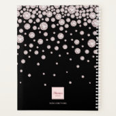 Monogram gouddiamanten zwart roos planner (Achterkant)