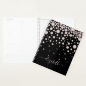 Monogram gouddiamanten zwart roos planner (Display)
