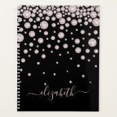 Monogram gouddiamanten zwart roos planner (Voorkant)