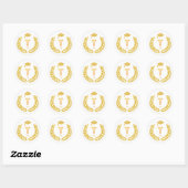 Monogram & Gouden Afstudeer sticker voor Medische (Vel)