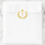 Monogram & Gouden Afstudeer sticker voor Medische (Tas)