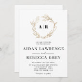 Monogram gouden baard kaart (Voorkant / Achterkant)