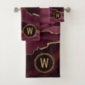Monogram gouden Bourgogne-agaat Bad Handdoek (Insitu)