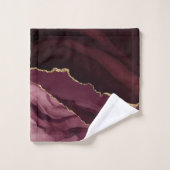 Monogram gouden Bourgogne-agaat Bad Handdoek (Wasdoekje)