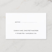 Monogram gouden damast patroon gouden Lijst Afsprakenkaartje (Achterkant)