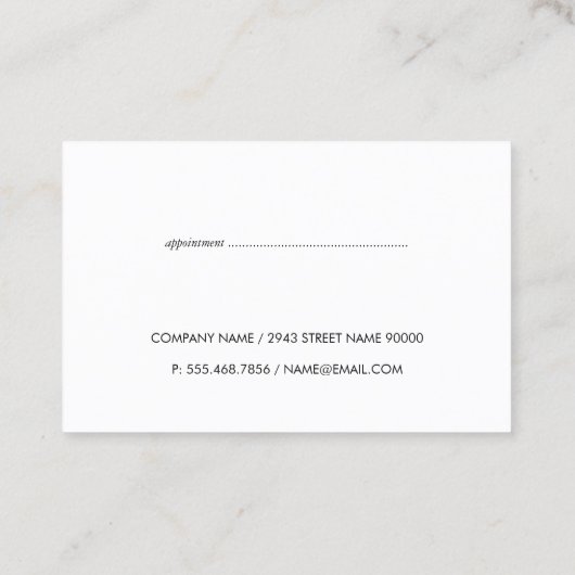 Monogram gouden damast patroon gouden Lijst Afsprakenkaartje (Achterkant)